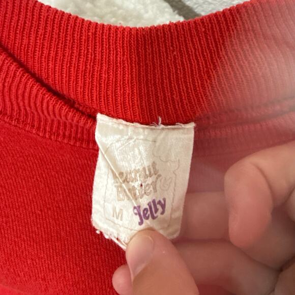 Peanut Butter & Jelly Vintage Red Christmas Sweater Grandma Gingerbread Medium - Picture 5 of 6